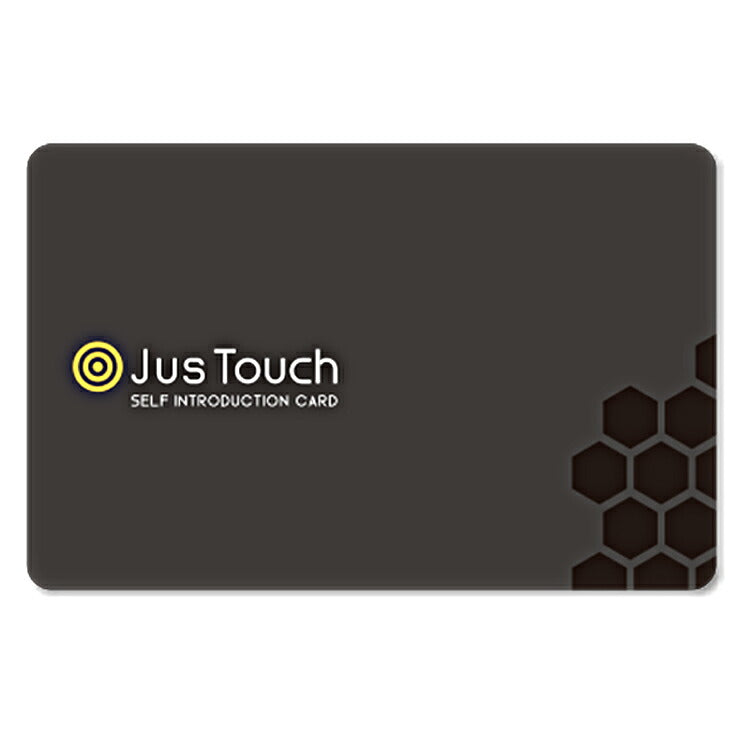 電子名刺 JusTouch (ジャスタッチ)更新も楽々スマートフォンにタッチするだけであなたの情報が相手にすぐ届く |ほぼ全てのスマホ対応 snsの登録が簡単 ペーパーレス 毎月1回のレポート 資料をpdfデータにして保管 ICカード新しい時代のデジタル名刺 ブラック グレー