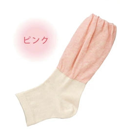睡眠 グッズ 入眠を助けるおやすみ靴下 眠+(ミンプラス)おやすみ レッグウォーマー 抗菌防臭タイプ 2重編み構造で温かい/レディース(女性用)ピンク/サックス ブルー/イエロー ブラウン くつ下 冷え性 寒がり