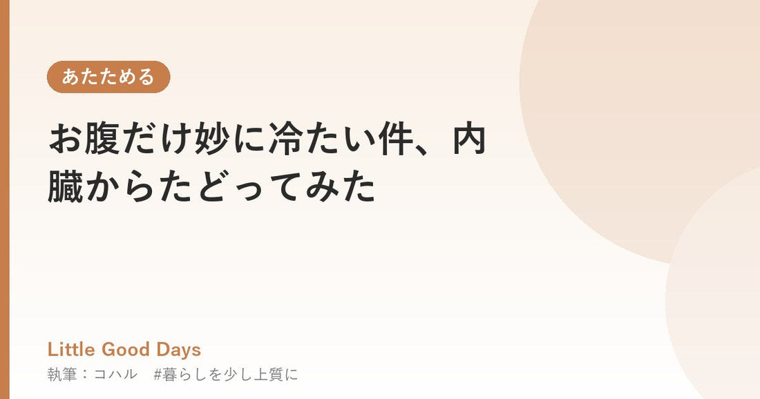 お腹だけ妙に冷たい件、内臓からたどってみた