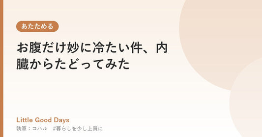 お腹だけ妙に冷たい件、内臓からたどってみた