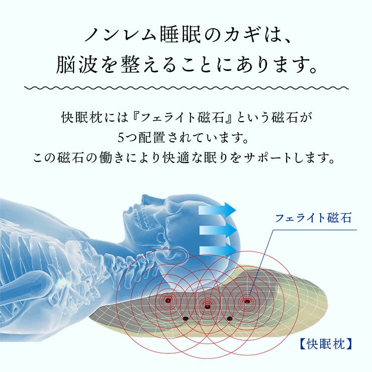 ノンレム睡眠の質を高める枕快眠枕綿100％消臭機能付き国産（日本製）送料無料/熟睡リカバリー不眠寝不足疲れやすいレディースメンズ