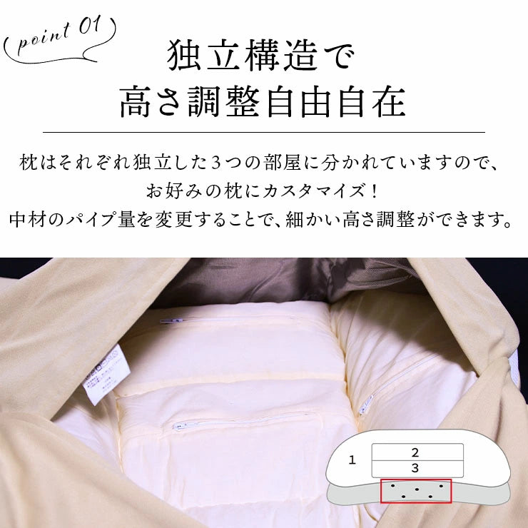 ノンレム睡眠の質を高める枕快眠枕綿100％消臭機能付き国産（日本製）送料無料/熟睡リカバリー不眠寝不足疲れやすいレディースメンズ