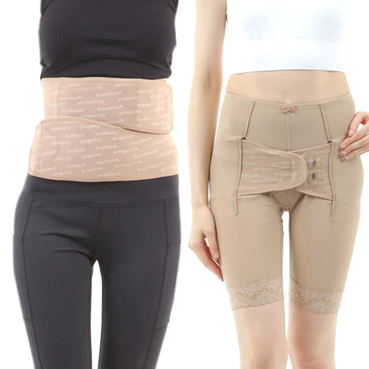 ワンベルトミニとロングガードルのお得なセット　骨盤ガードル 腰ベルト 産後ケア臨床実験結果がある骨盤矯正ベルト コシラックシリーズ/引き締め サポーター ロング ガードル 改善 グッズ ダイエット サポート コルセット ベルト 股関節 矯正下着 ケア set-mini-long